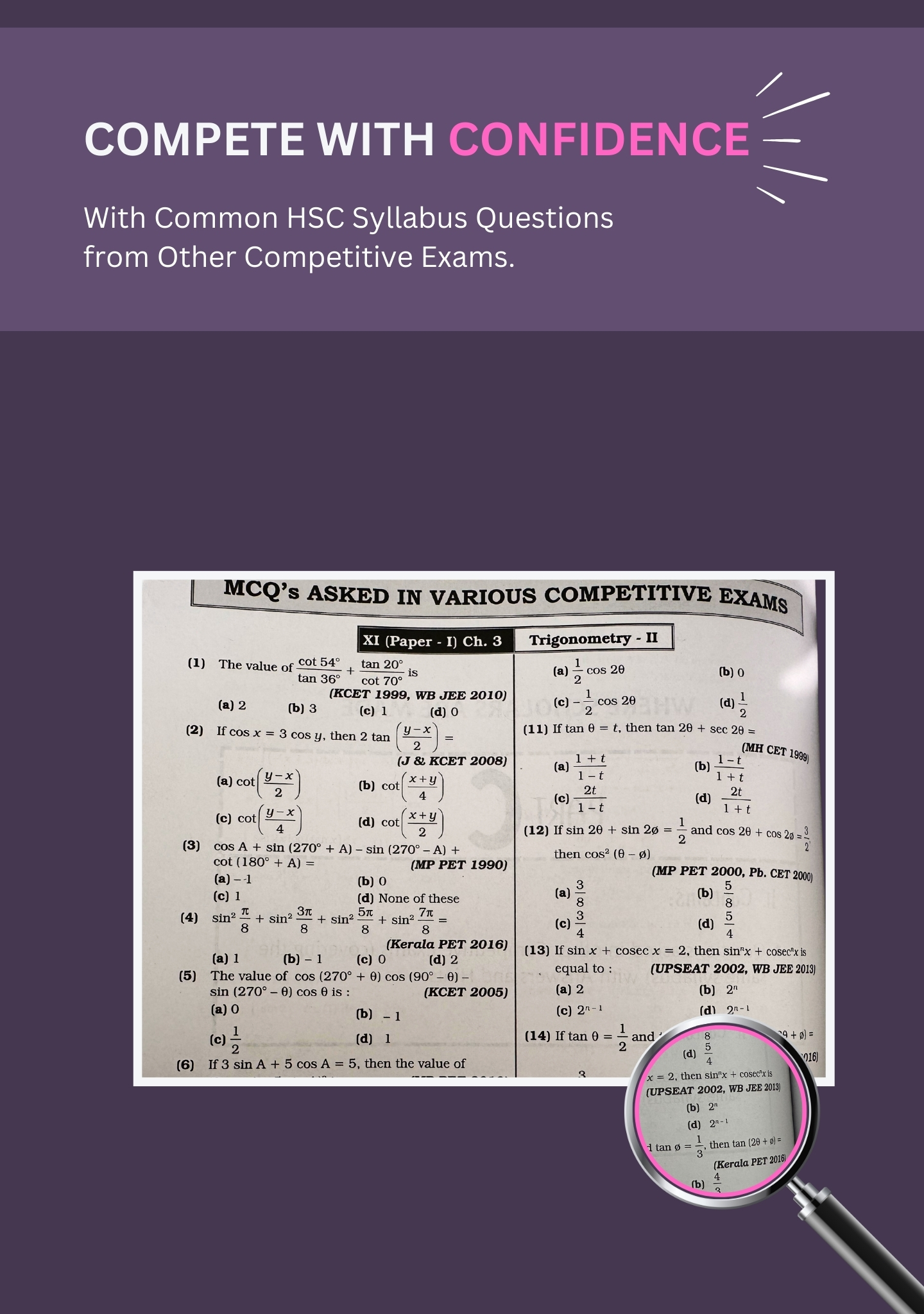 MHT CET Mathematics Notes - Std 11 & 12