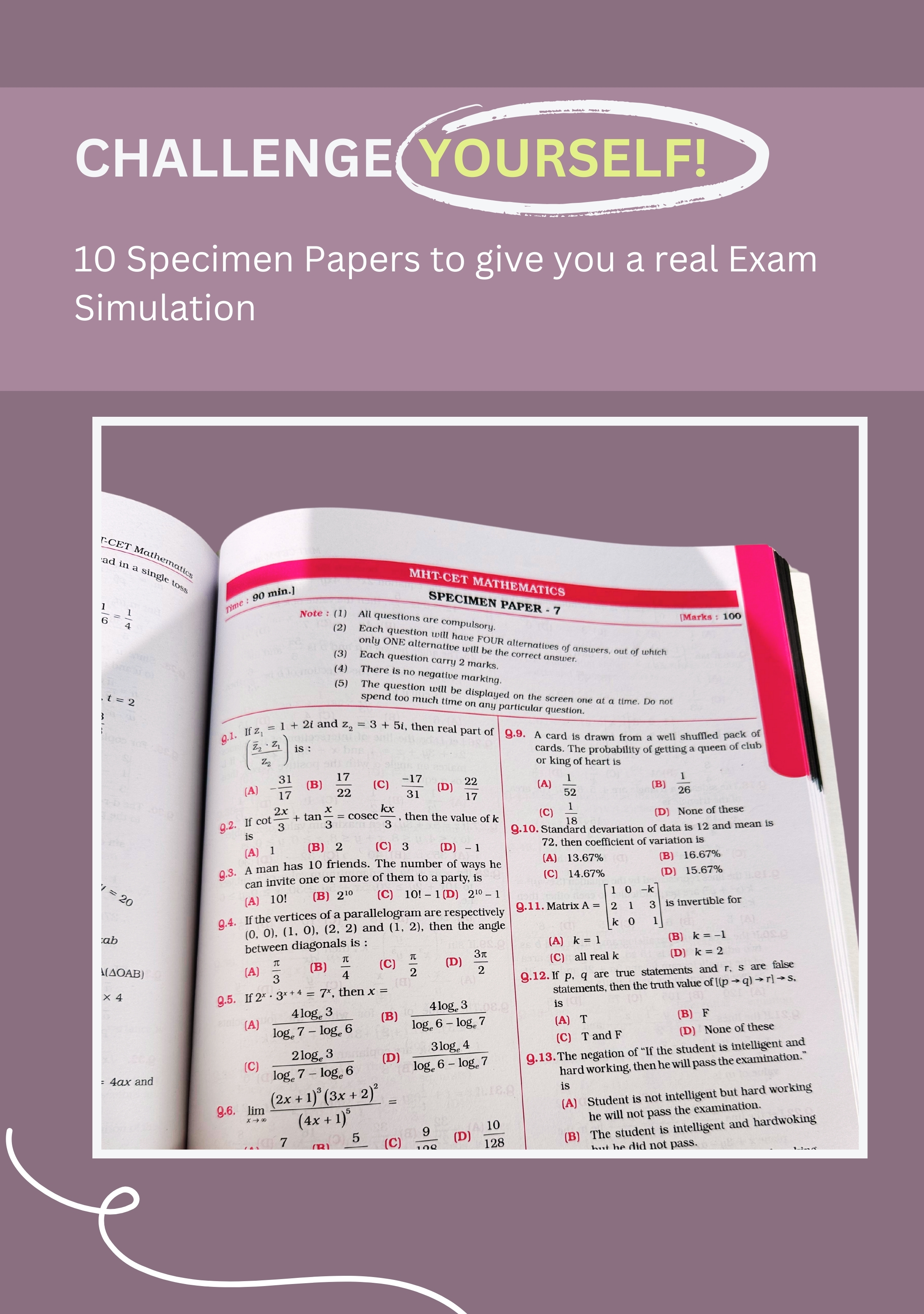 MHT CET Physics, Chemistry & Mathematics Notes - Std 11 & 12