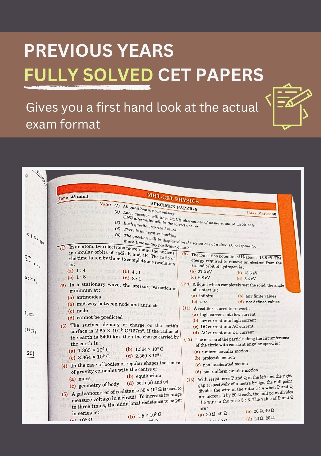 MHT CET Physics, Chemistry & Biology Notes - Std 11 & 12